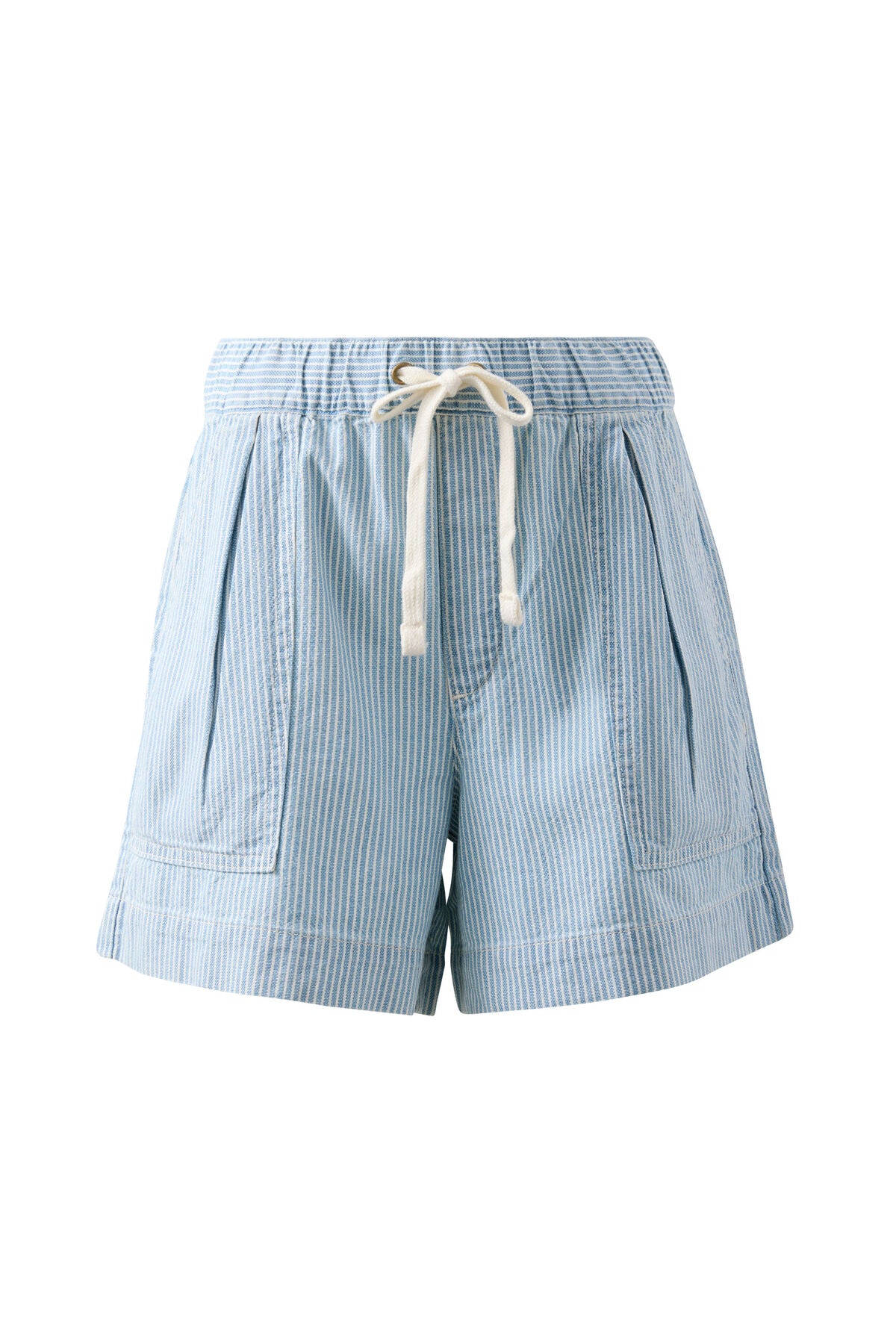 Darcy Relaxed Everyday Short- Indigo White Stripe