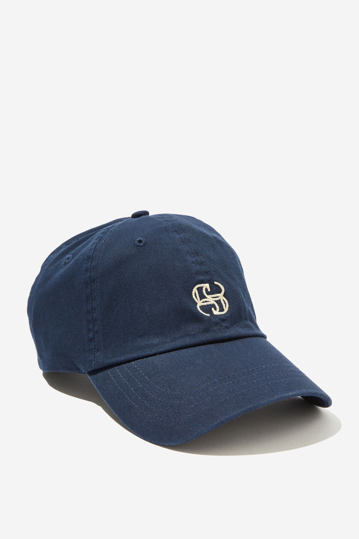 CERES MONOGRAM CAP NAVY ECRU STITCH