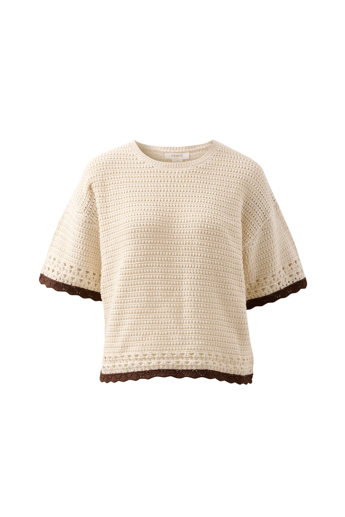Blair Knit Tee- Ecru
