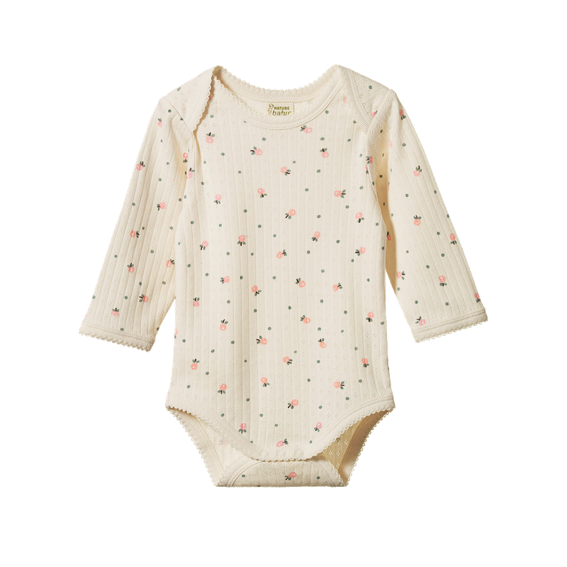 LS BODYSUIT POINTELLE- Posey Blossom Print