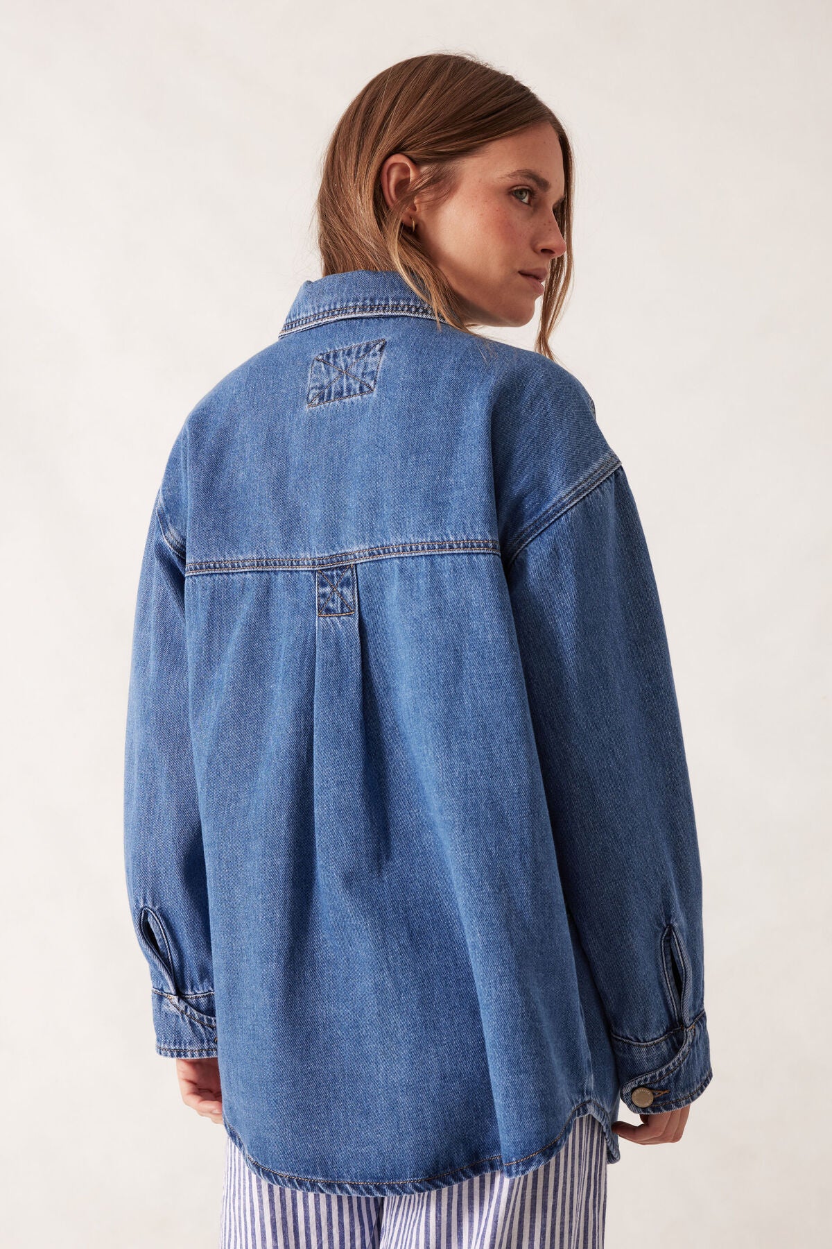 
                  
                    Bobbi Side Pocket Denim Shacket/Indigo
                  
                