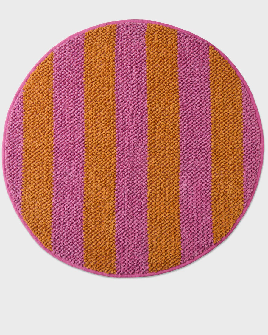 Fun Times Stripe Round Bath Mat