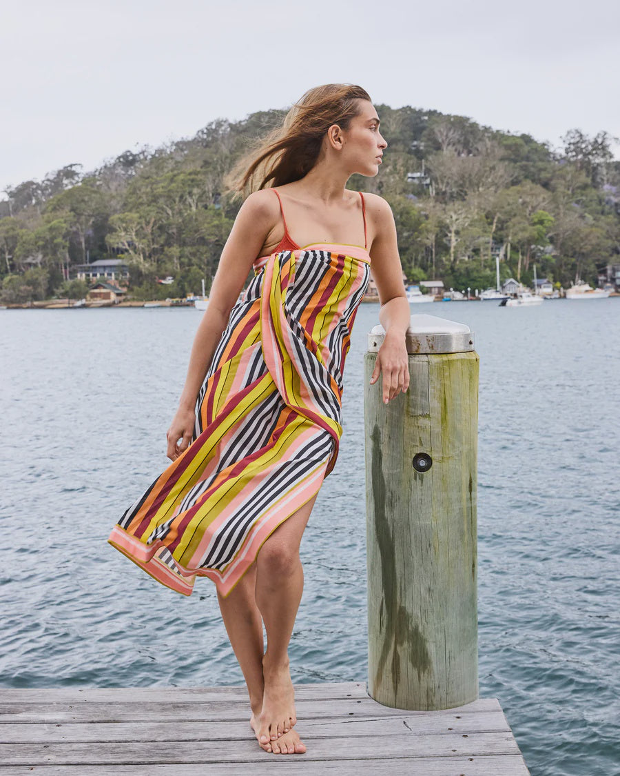 Casablanca Stripe Organic Cotton Sarong One Size