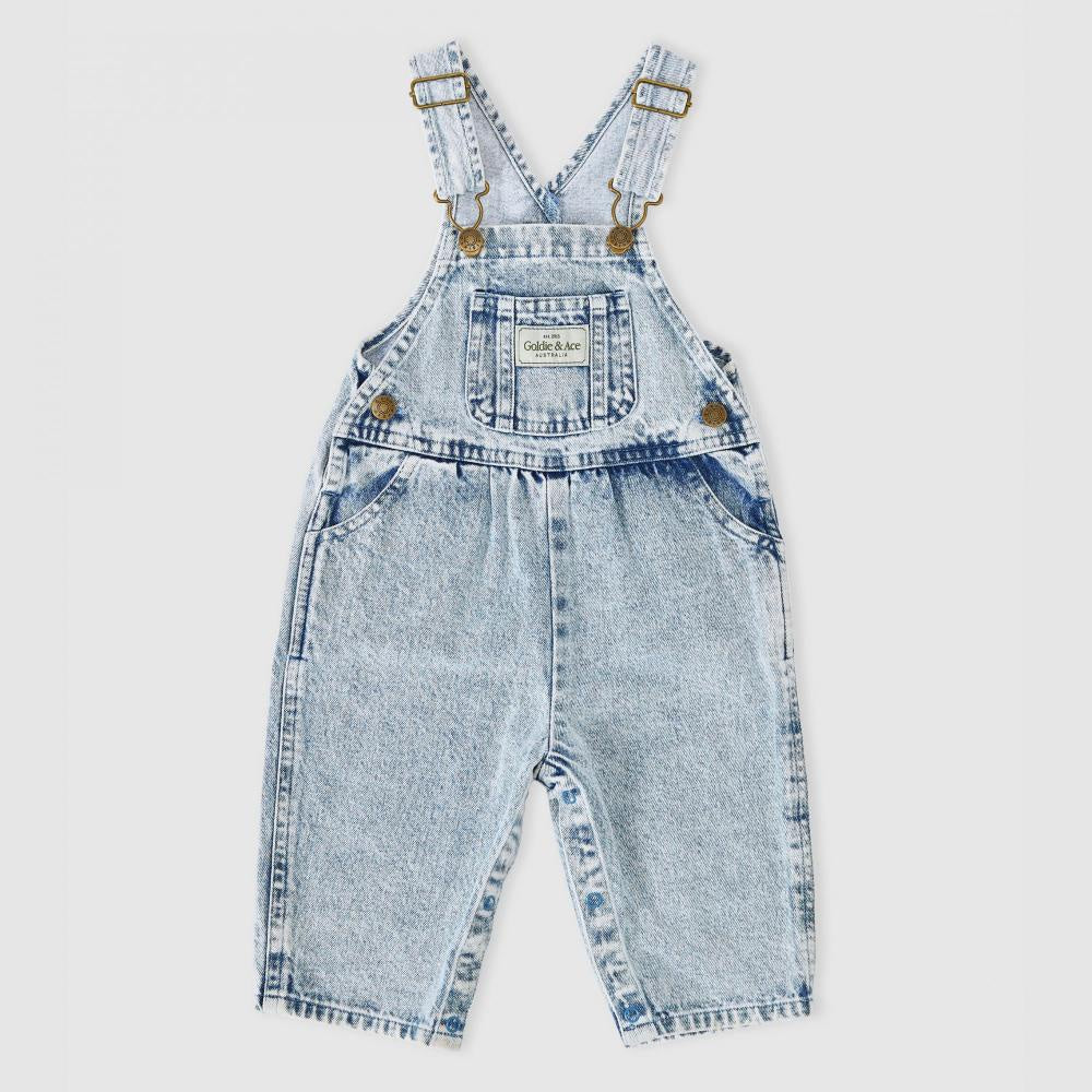 AUSTIN VINTAGE WASHED DENIM OVERALLS LIGHT DENIM