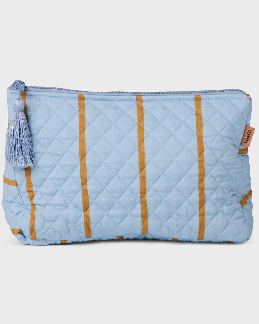 Como Stripe Quilted Cotton Toiletry Purse