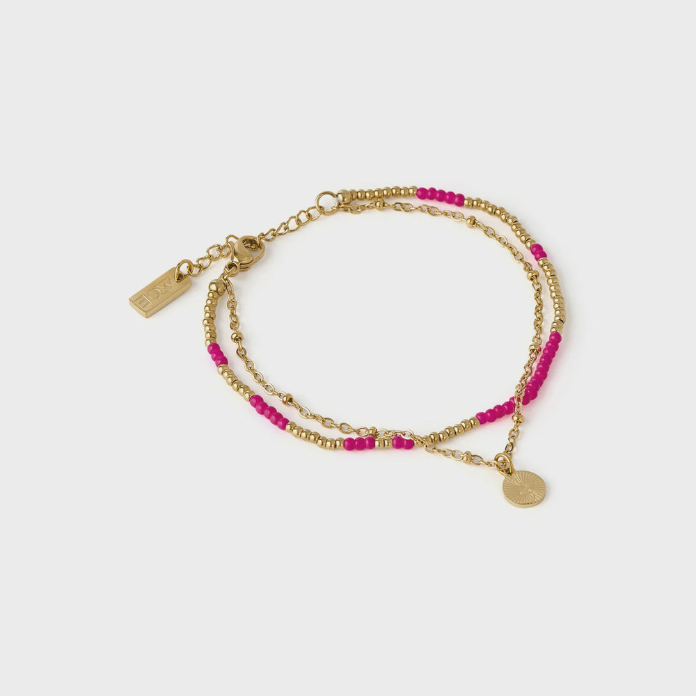 Cobra Gold Bracelet- Berry