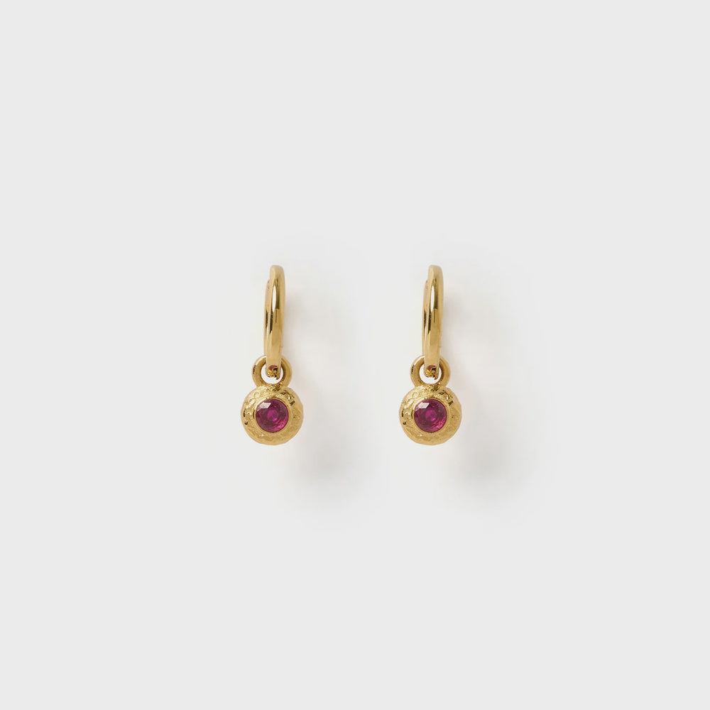 Crushed Ruby Earrings