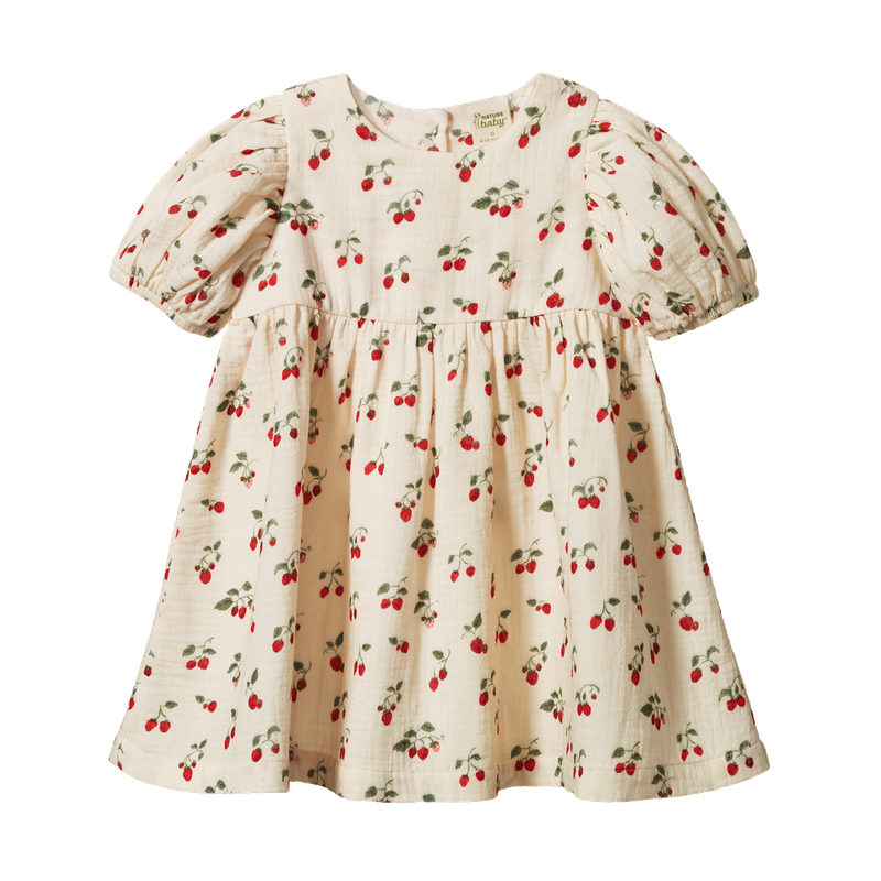 ALBERTINE DRESS- Strawberry Blush Print