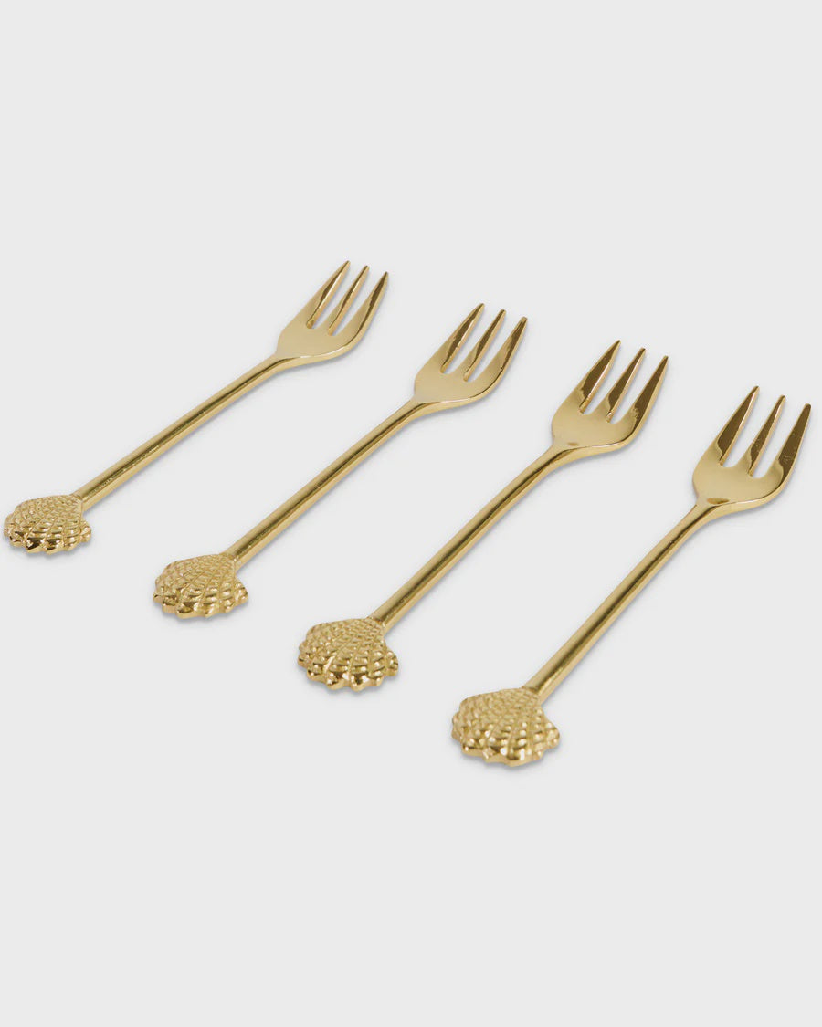Island Shells Oyster Fork Set Of 4