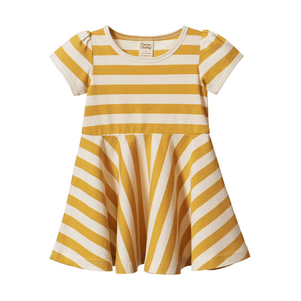SEASIDE DRESS- Golden Sea Stripe