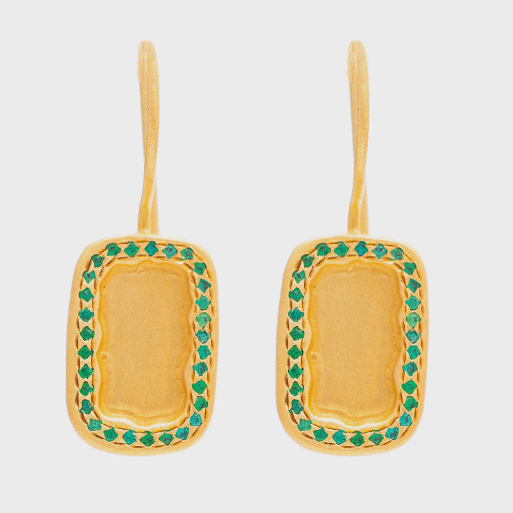 Bahia Earrings Green Zircon