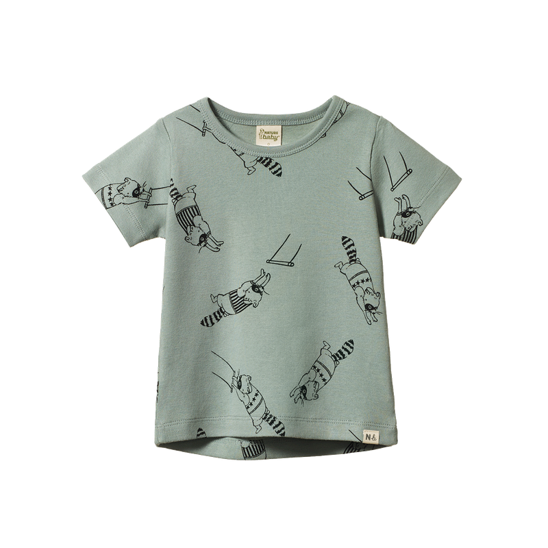 River Tee- Raccoon Rhapsody Print