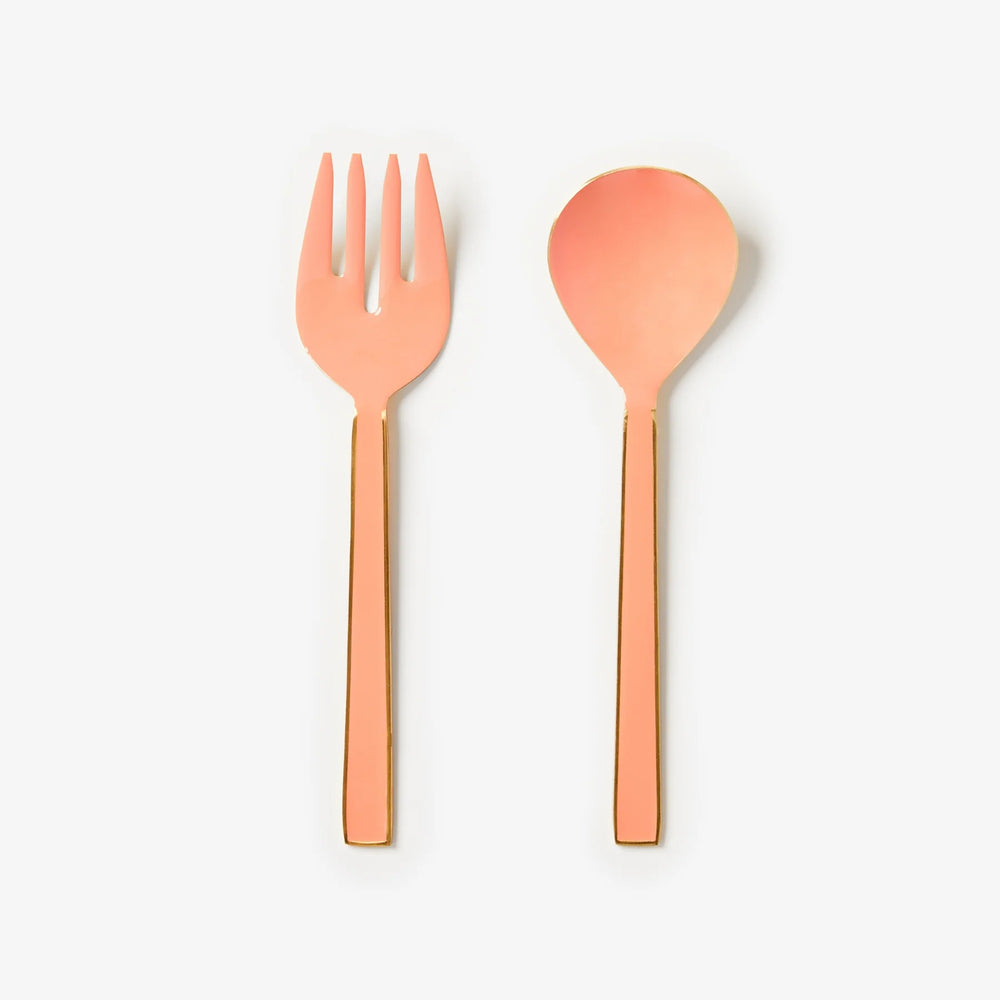 Bonnie & Neil Enamel Peach Salad Servers