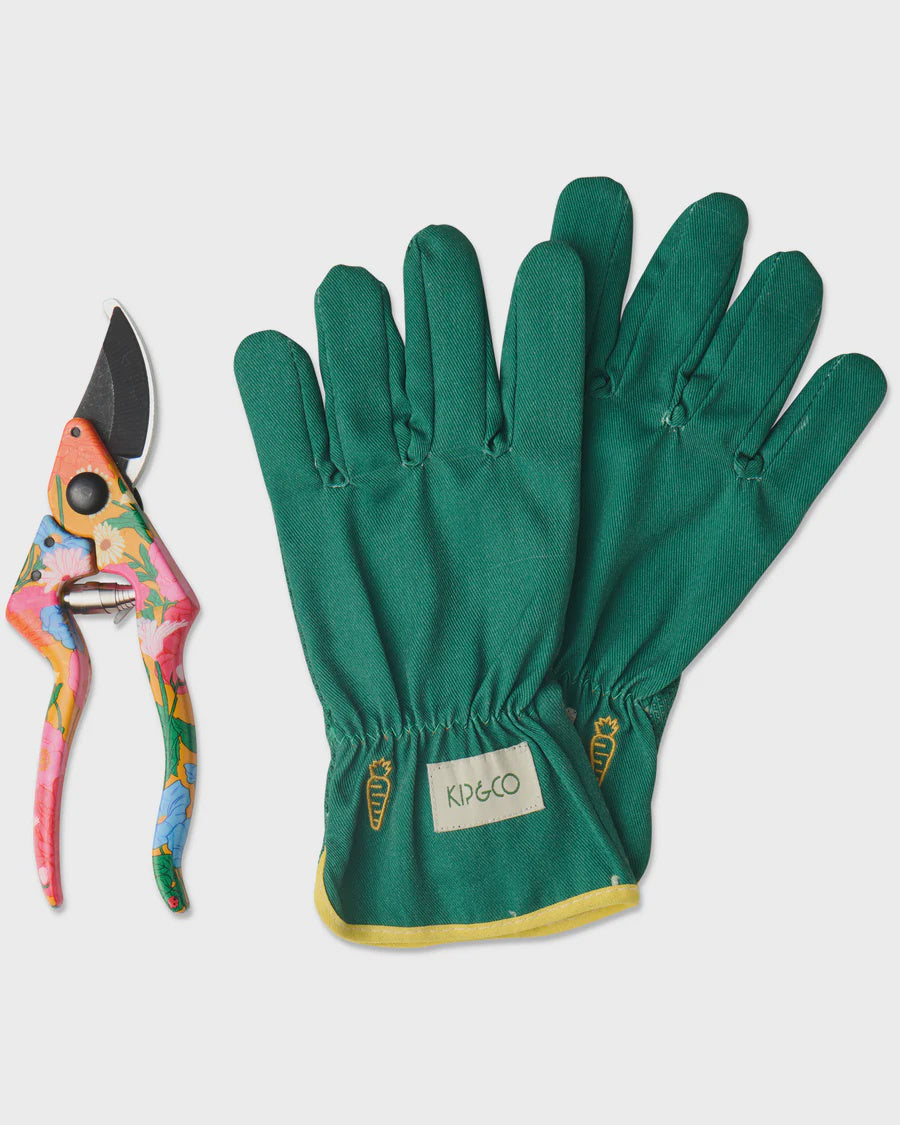 Follow The Sun Yellow Garden Secateurs and Gloves Set