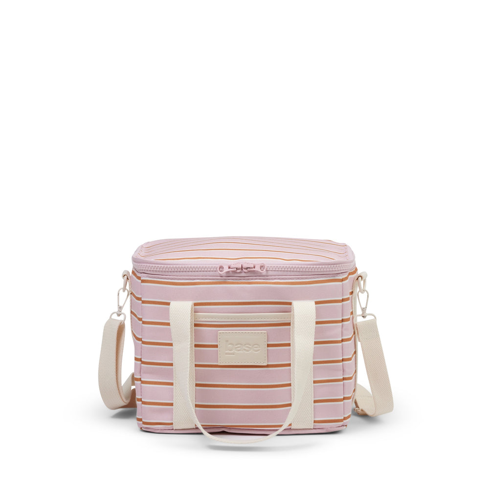 Lunch Base- Soft Pink/Rust Stripe