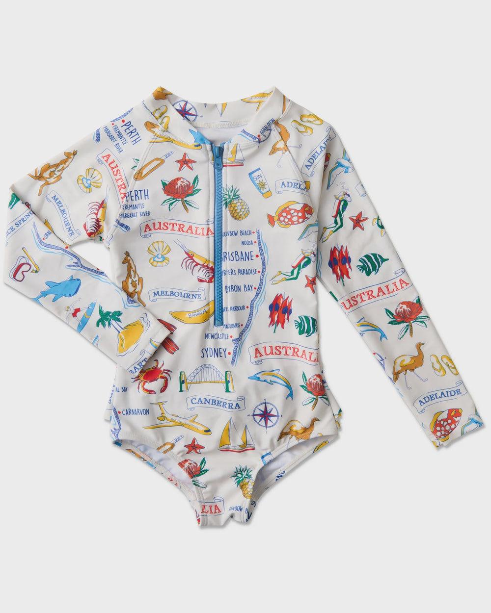 Aussie Road Trip Long Sleeve Bathers