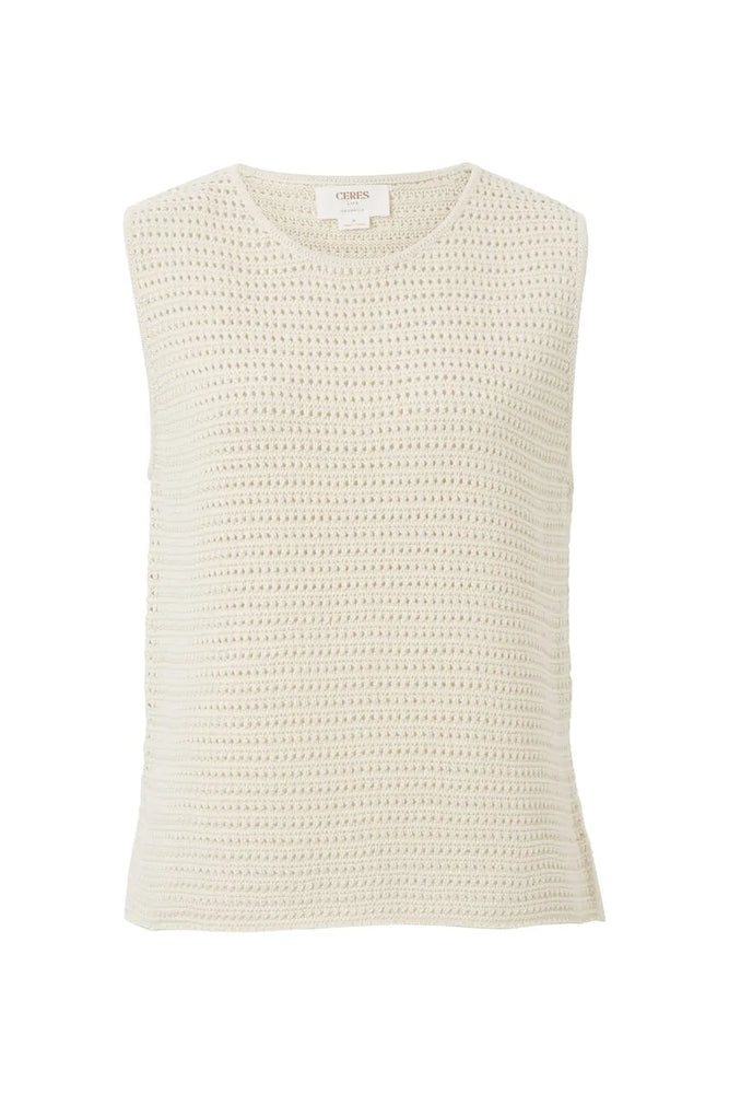 
                  
                    MARGOT MESH KNIT TANK/ECRU
                  
                