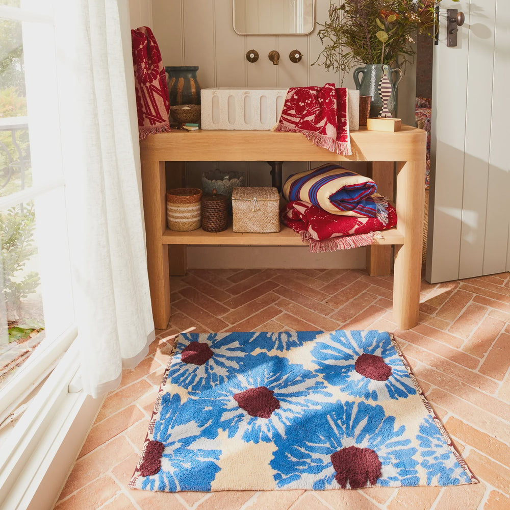 Isabella Bath Mat - Azure
