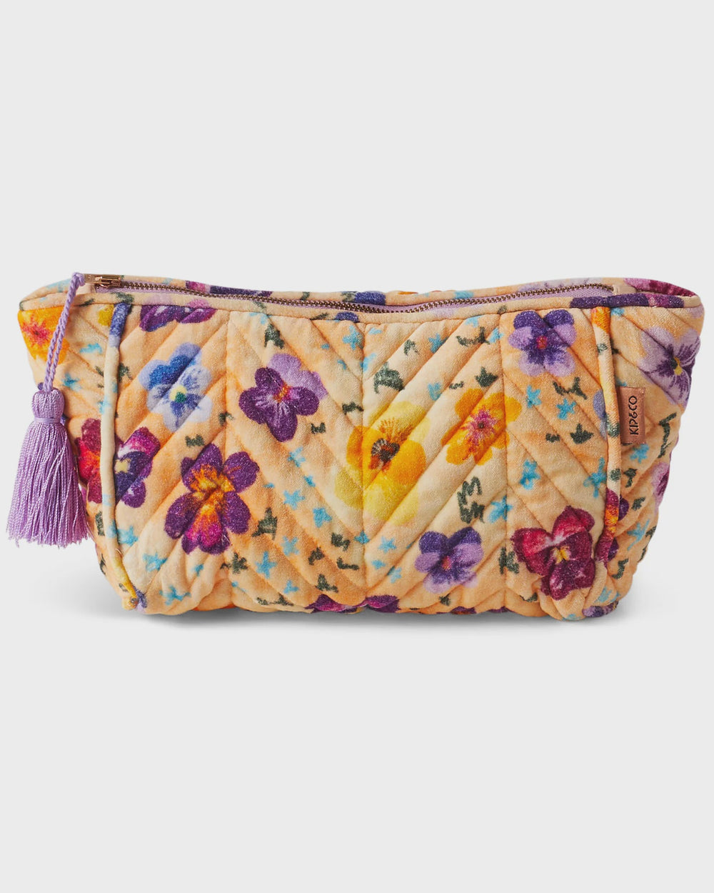 Pansy Velvet Toiletry Bag