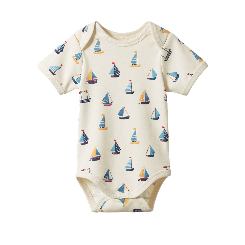 SHORT SLEEVE BODYSUIT- Regatta Print