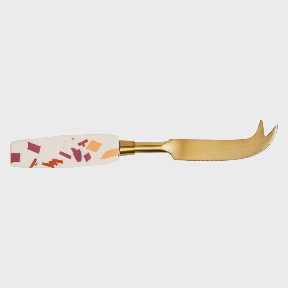 Penny Cheese Knife- Nougat Terrazzo