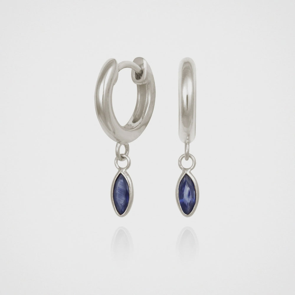 Alessandra Earrings Sapphire Silver