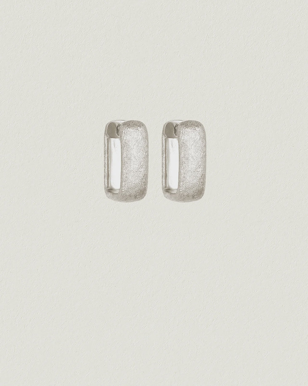 Alida Square Hoops Silver - STERLING SILVER