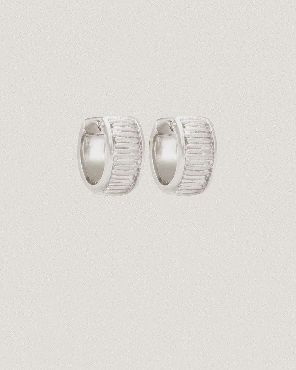 Arete Wide Huggies Silver - STERLING SILVER