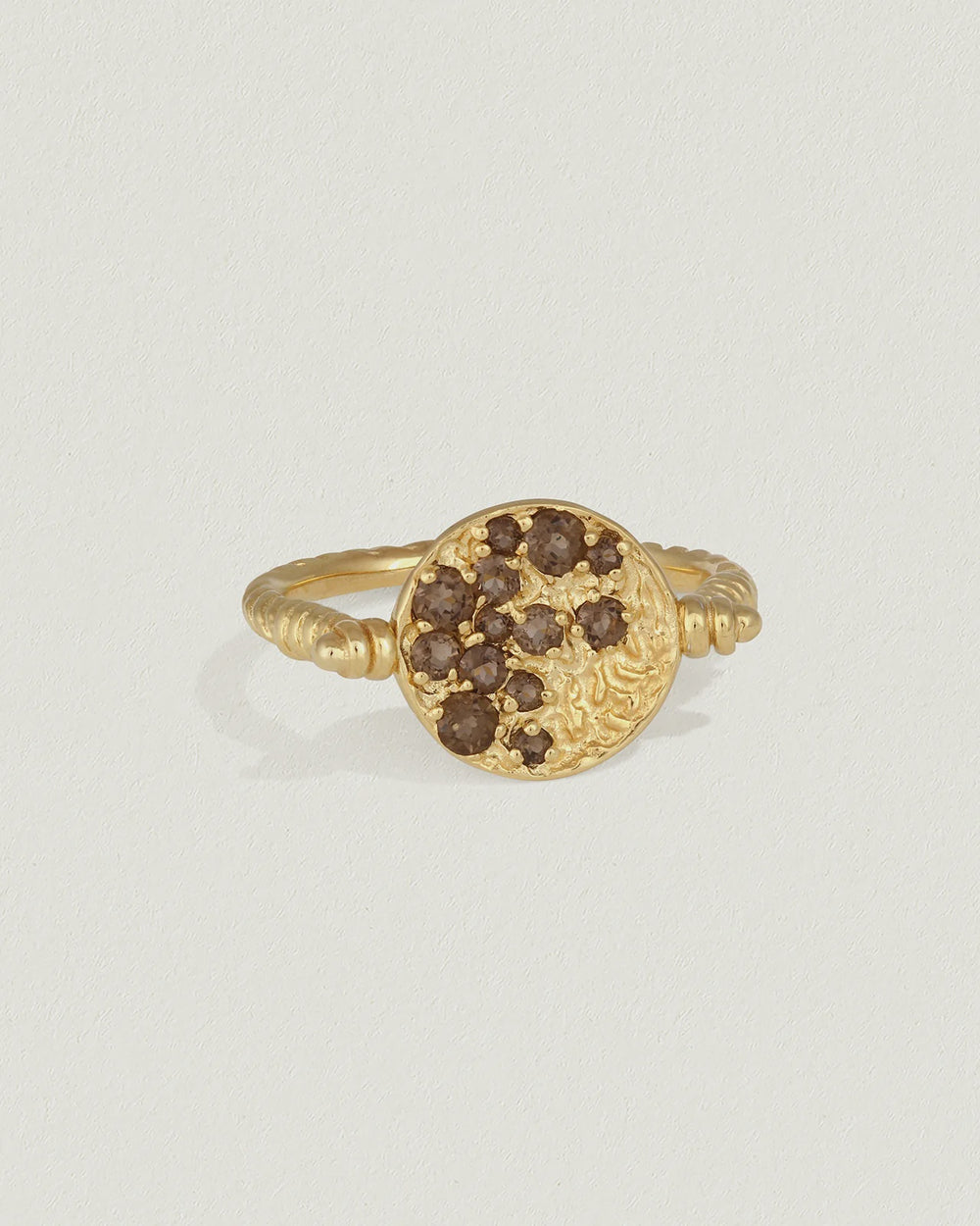 Livy Ring Gold Vermeil - 7 - GOLD VERMEIL - SMOKY QUARTZ