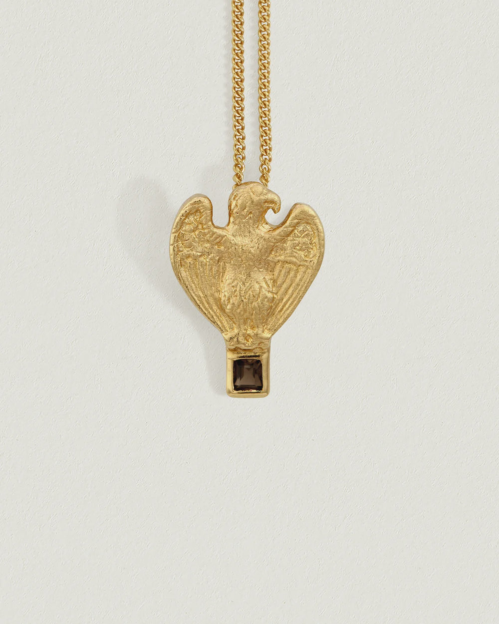 Mars Necklace Gold Vermeil - GOLD VERMEIL - SMOKY QUARTZ
