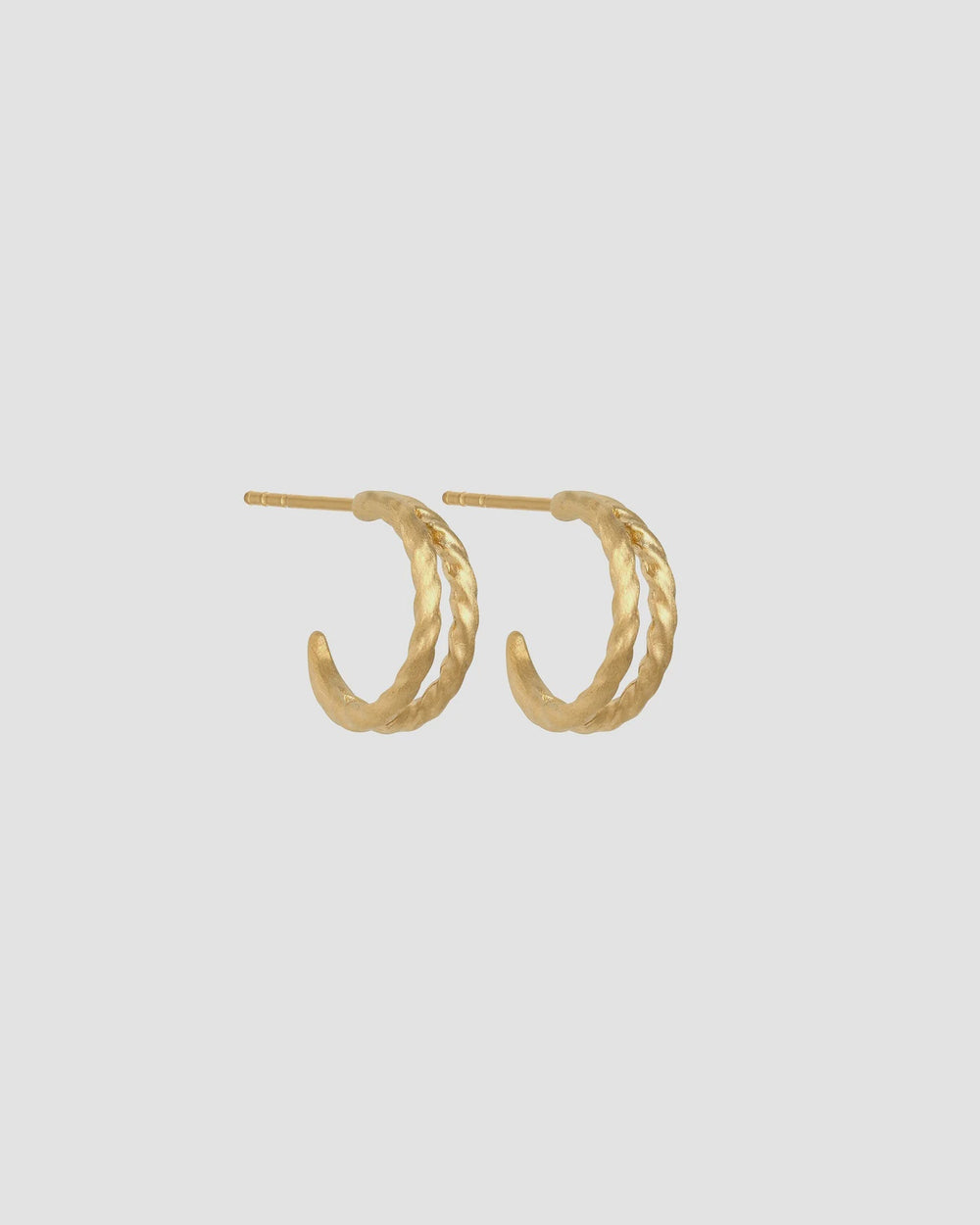 Priam Split Hoops Gold Vermeil