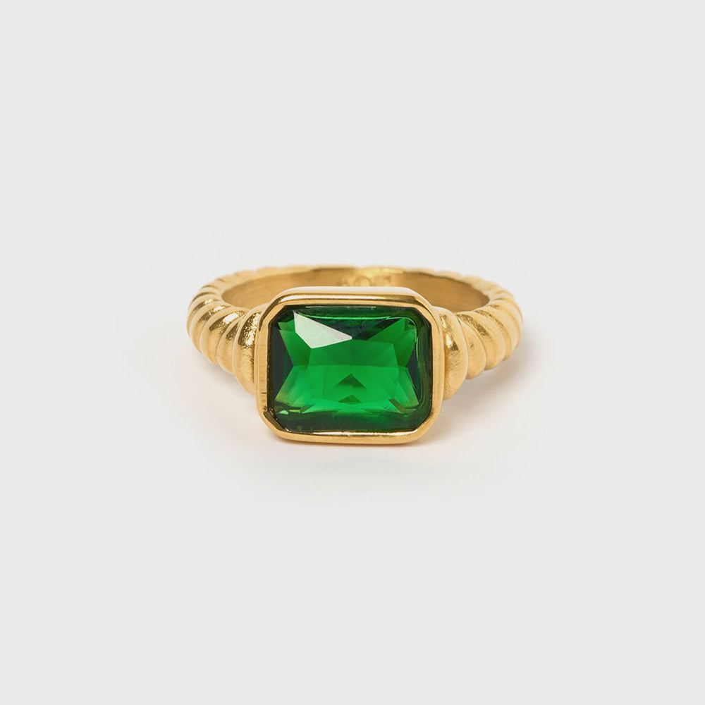 Cleopatra Gold & Emerald Ring