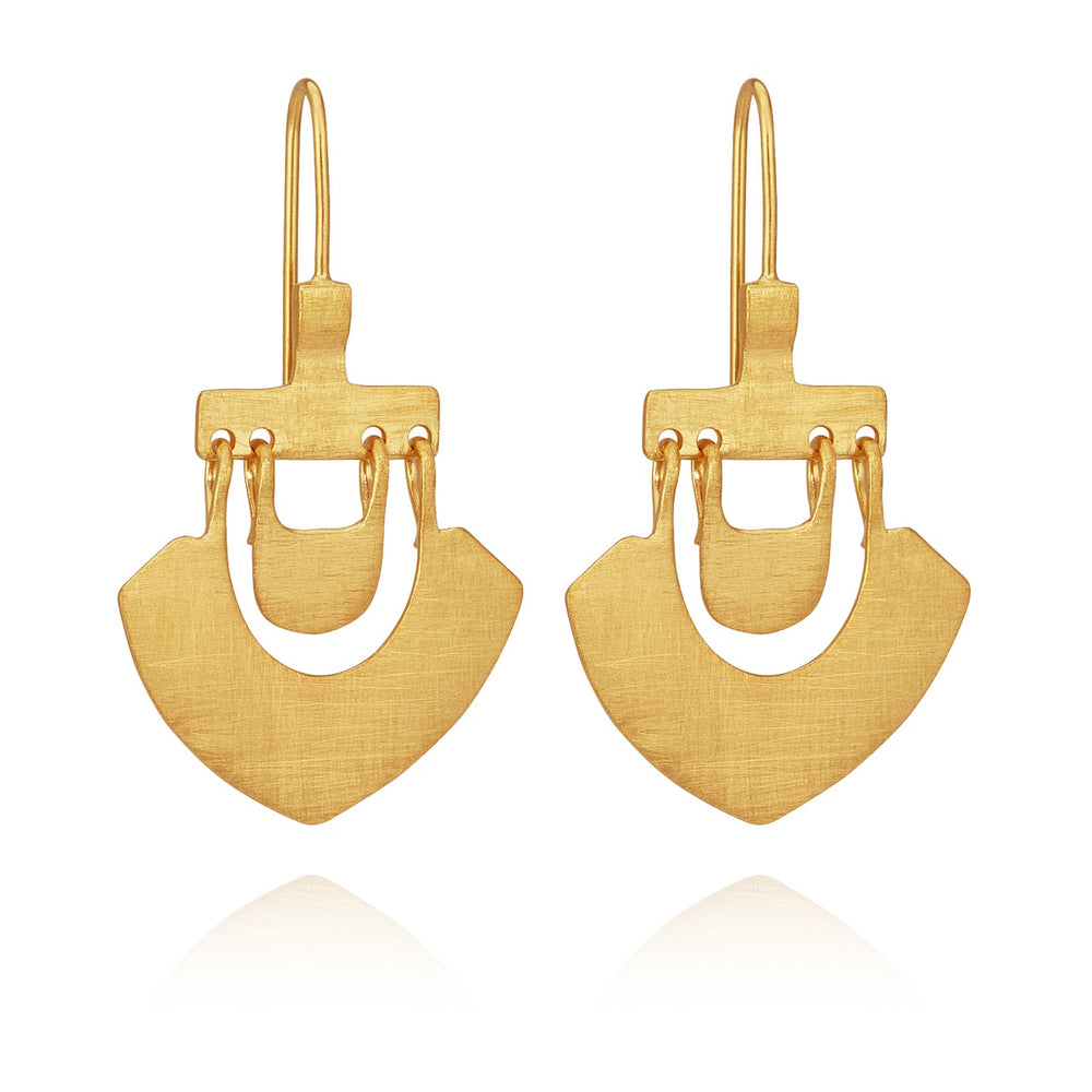 Lilu Earrings Gold - The Artisan Storeroom