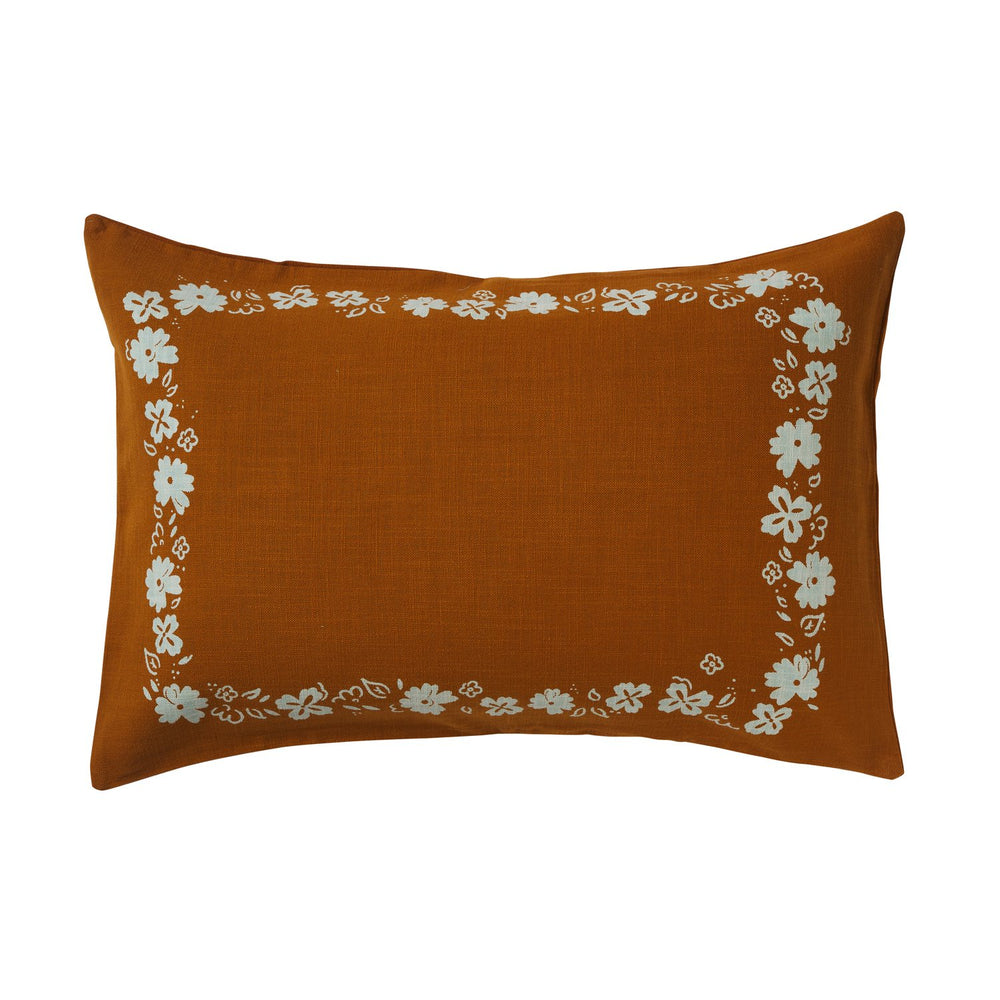 Ames Floral Pillowcase- Sepia