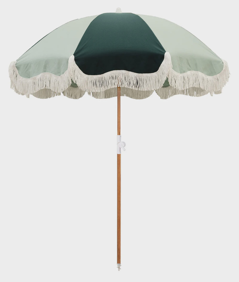 Holiday Beach Umbrella- 70's Panel Green