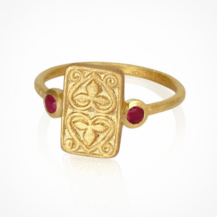 Ruby Seal Ring Gold