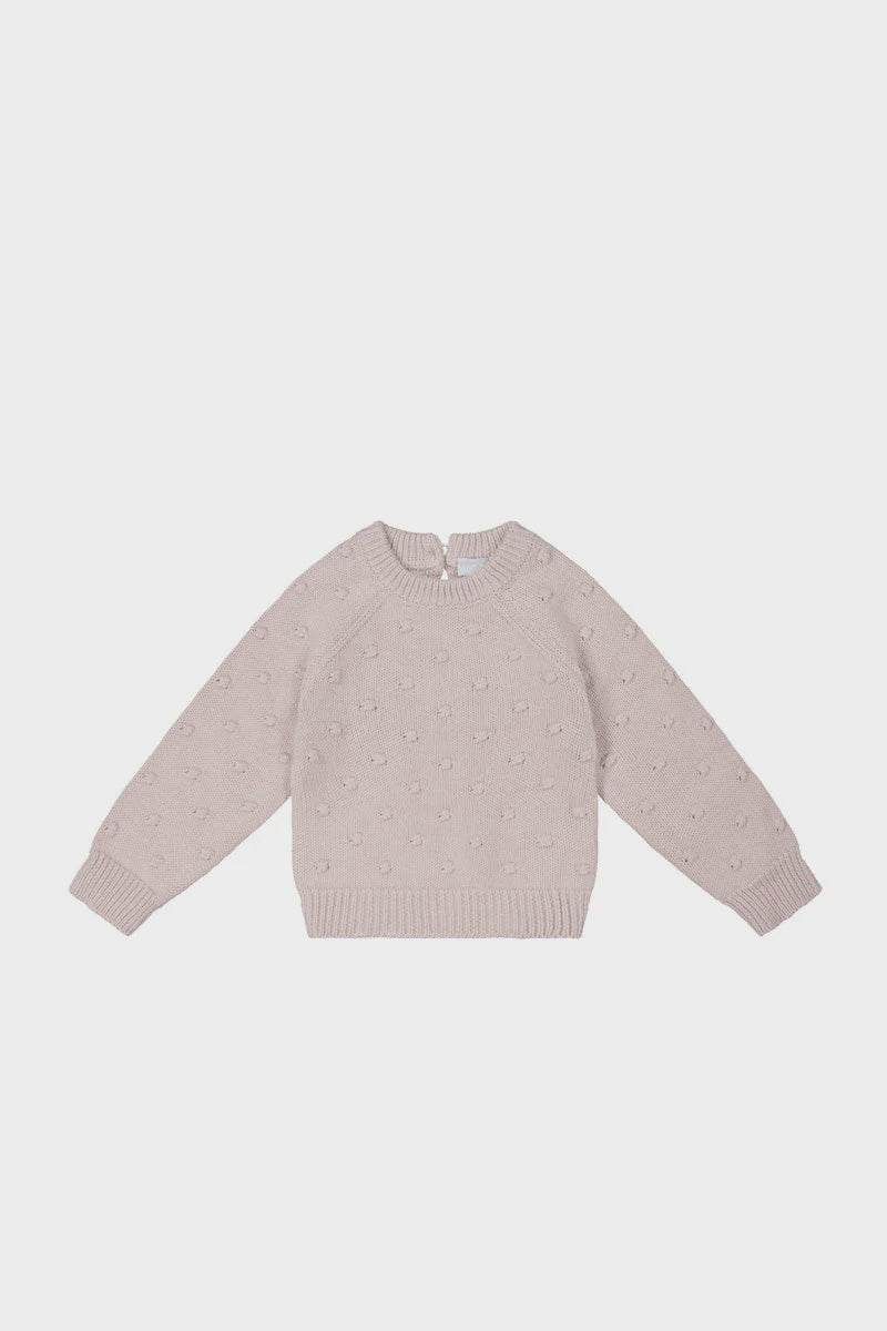 Dotty Knit Jumper- Rosebud