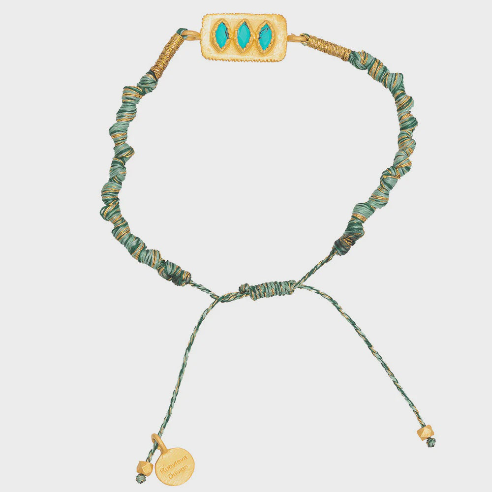 Adjustable Beldi Turquoise Bracelet