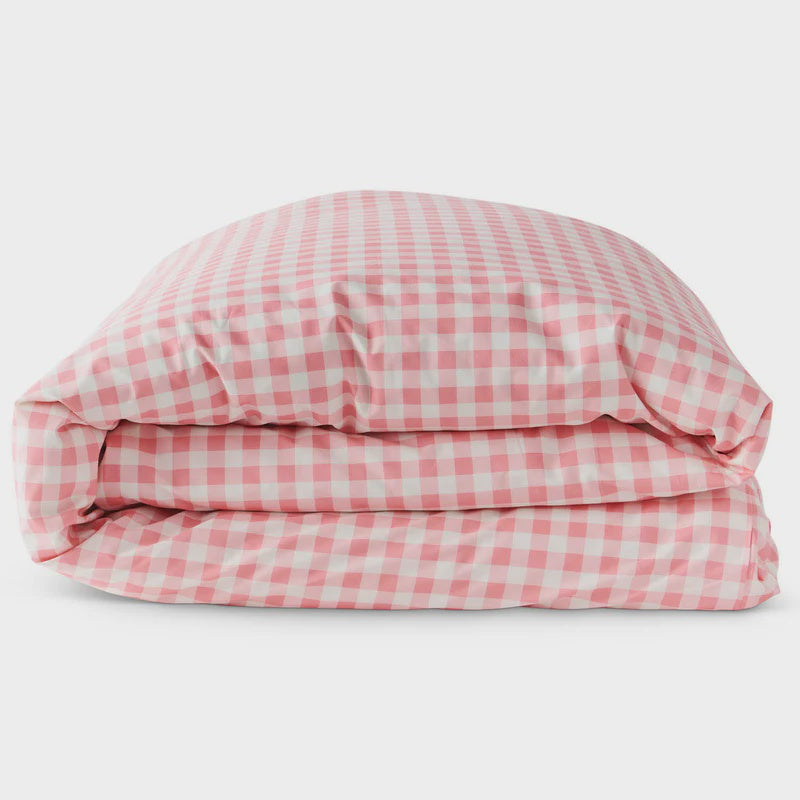 Gingham Candy Organic Cotton Quilt Cover- Single