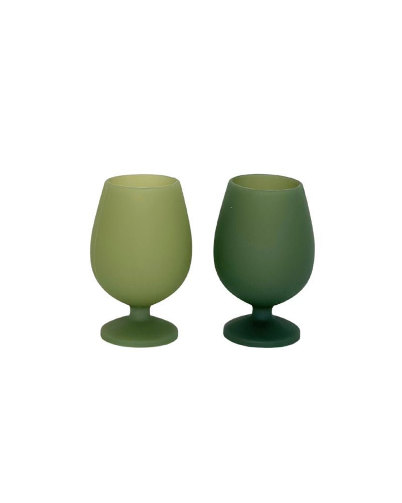 Sage + Olive | Stemm | Silicone Unbreakable Wine Glasses