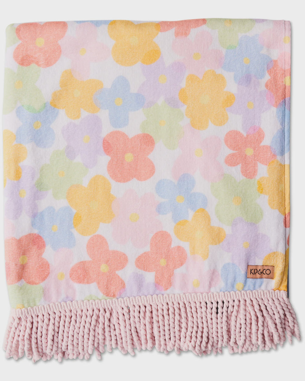 Paper Daisy Printed Terry Bath Sheet / Beach Towel