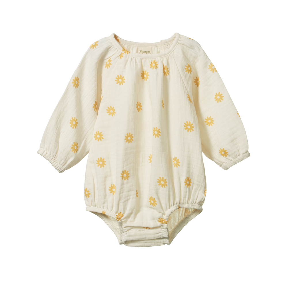 Meadow Bodysuit- Chamomile Natural Print
