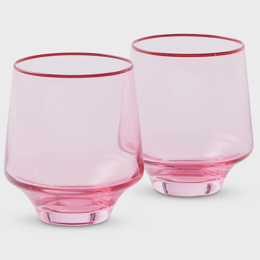Rose with a Twist Tumbler Glass 2P Set