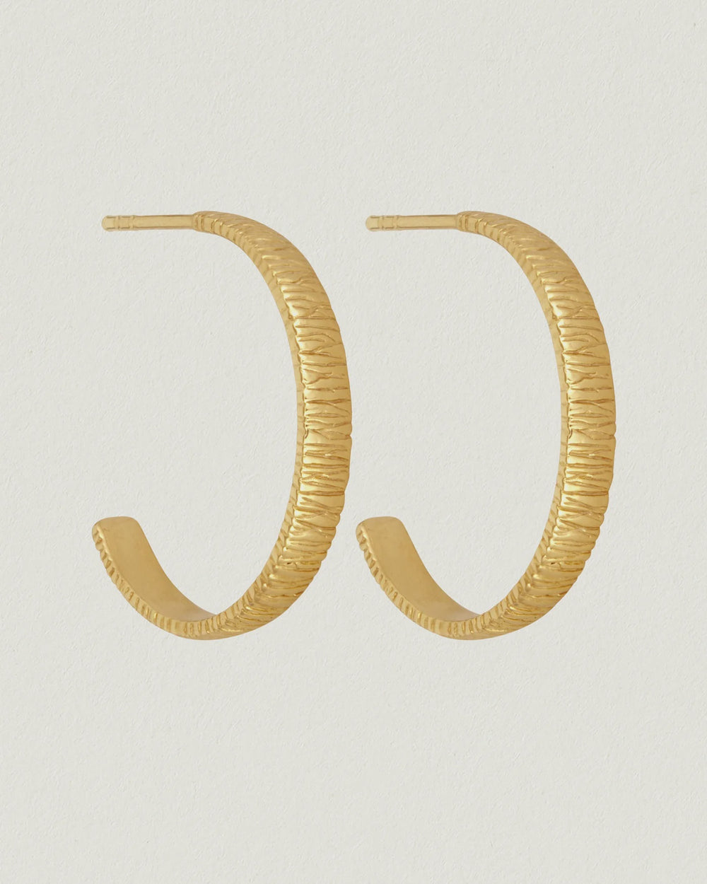 Agave Hoop Earrings 18k Gold Vermeil
