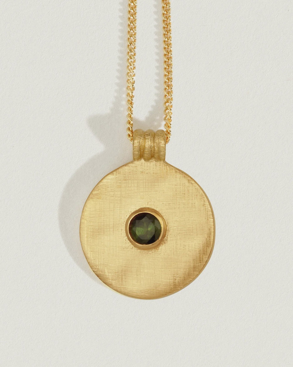 Arcadia Necklace 18k Gold Vermeil l Green Tourmaline