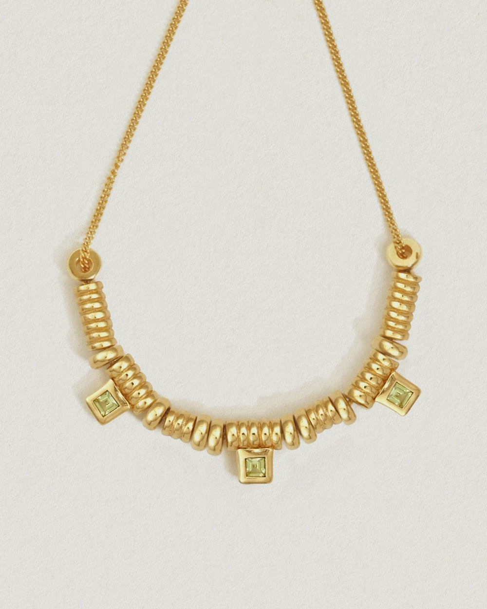 Hebe Necklace 18k Gold Vermeil l Peridot