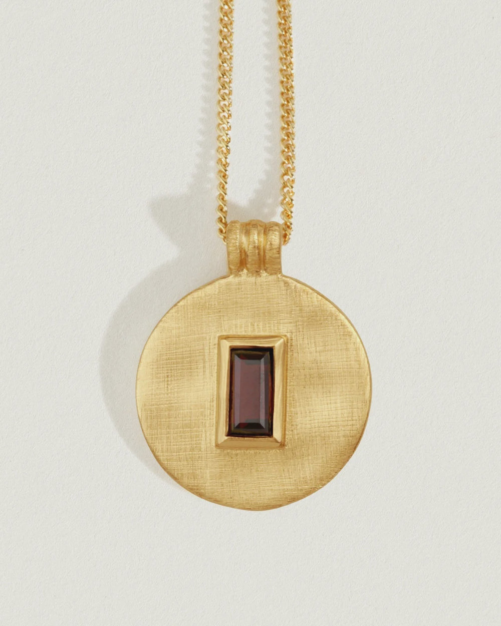 Messene Necklace 18k Gold Vermeil l Garnet