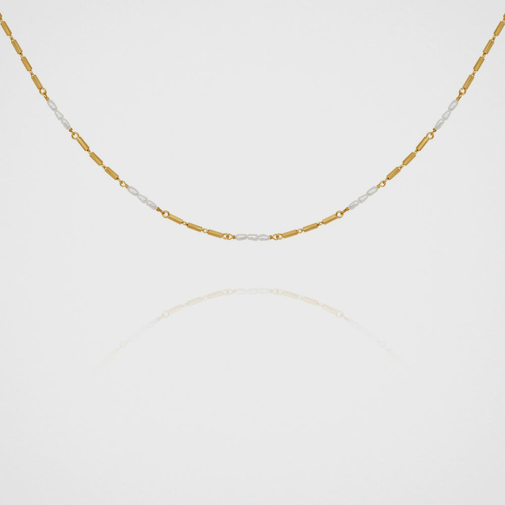 Riviera Necklace Pearl Gold