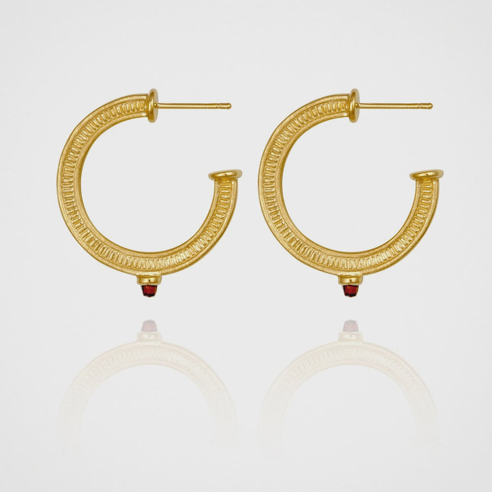 Vulcan Hoop Earrings Gold